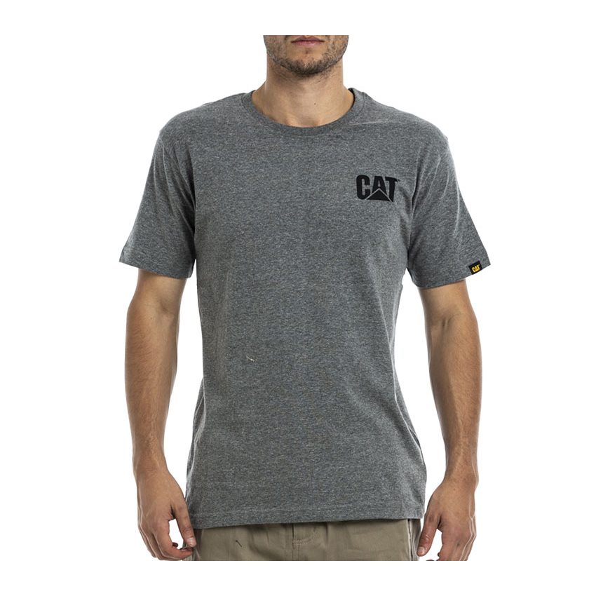 Caterpillar Clothing South Africa - Cat Men's Trademark T-Shirts Grey RZ7036452